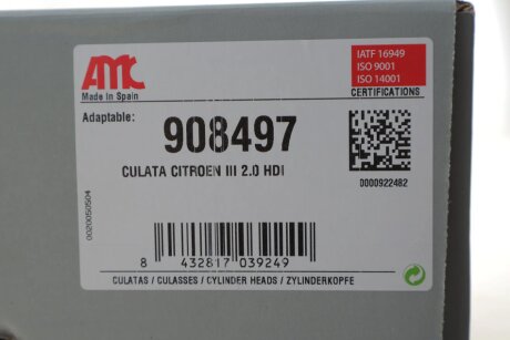 Головка блоку циліндрів amc 908497