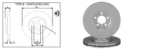 Диск гальмівний перед. (288мм) Skoda Rapid 12-, Fabia, Octavia /VW Golf IV, Polo aplus 61317AP на Ауди А3 8l