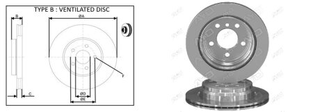 Диск гальмівний BMW 3 (E90) [12/04-12/11]320 aplus 61446AP