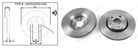 Диск гальмівний aplus 61392AP