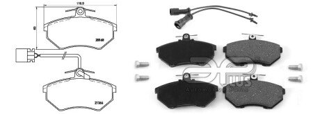 Колодки ручного (стоячого) тормоза aplus 71112BAP