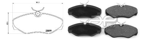 Колодки ручного (стоячого) гальма aplus 71132CAP