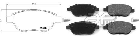 Колодки ручного (стоячого) тормоза aplus 71147BAAP