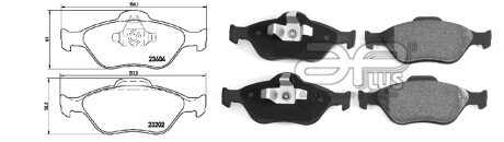 Колодки ручного (стоячого) тормоза aplus 71148BAAP