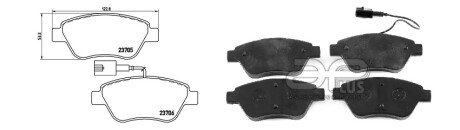 Колодки ручного (стоячого) тормоза aplus 71151BBAP