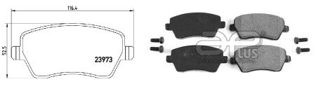 Колодки ручного (стоячого) тормоза aplus 71161CAP