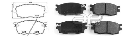 Колодки ручного (стоячого) тормоза aplus 71165BAAP