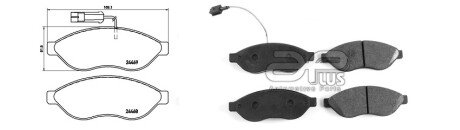 Передние тормозные колодки aplus 71169BAAP