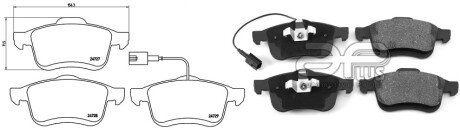Колодки ручного (стоячого) тормоза aplus 71181BAAP