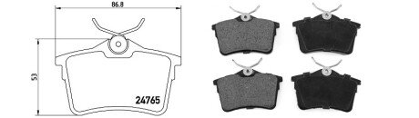 Колодки ручного (стоячого) тормоза aplus 71183BBAP