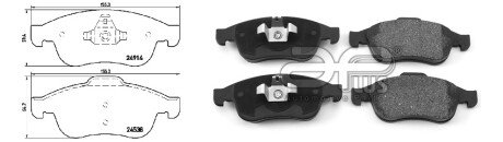 Колодки ручного (стоячого) тормоза aplus 71184AAP