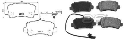 Колодки ручного (стоячого) гальма aplus 71188BAAP