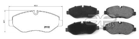 Колодки ручного (стоячого) гальма aplus 71197AAP