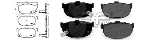 Колодки ручного (стоячого) тормоза aplus 71217AAP