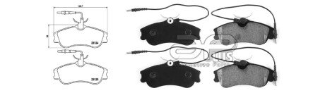 Колодки ручного (стоячого) тормоза aplus 71233AAP