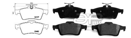 Колодки ручного (стоячого) тормоза aplus 71249AAP