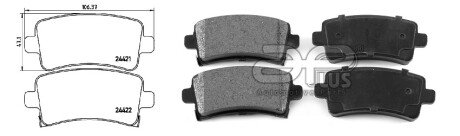 Колодки ручного (стоячого) тормоза aplus 71254BAAP