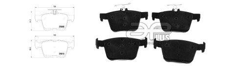 Колодки ручного (стоячого) гальма aplus 71261BAAP