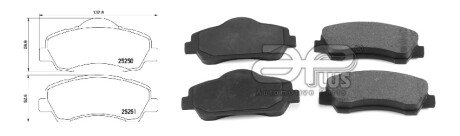 Колодки ручного (стоячого) тормоза aplus 71263BAAP