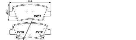 Колодки ручного (стоячого) тормоза aplus 71264BAAP
