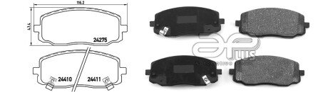 Передні тормозні (гальмівні) колодки aplus 71164BAAP