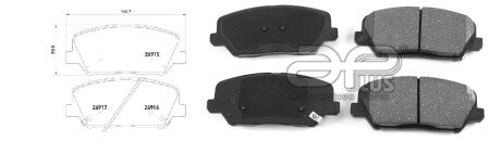 Передние тормозные колодки aplus 71185BAAP