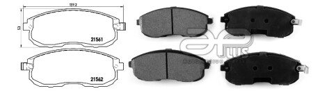 Передні тормозні (гальмівні) колодки aplus 71219BAAP