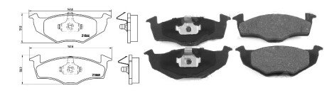 Передні тормозні (гальмівні) колодки aplus 71224AAP