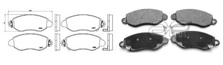 Колодки ручного (стоячого) тормоза aplus 71238BAAP