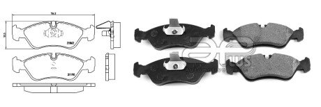 Колодки ручного (стоячого) гальма aplus 71282BAAP