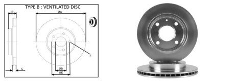 Передний тормозной диск aplus 61360AP