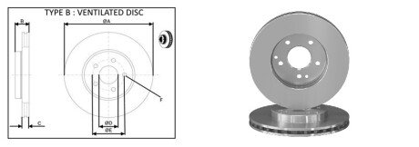 Передний тормозной диск aplus 61729AP