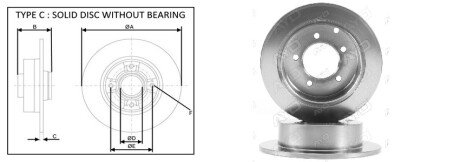 Гальмівний диск aplus 61327AP