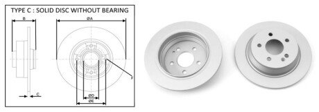 Гальмівний диск aplus 61366AP на Мерседес Viano w639