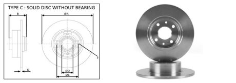 Тормозной диск aplus 61431AP