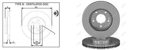 Гальмівний диск aplus 61906AP