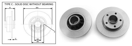 Задний тормозной диск aplus 61311AP на Ниссан Примастар