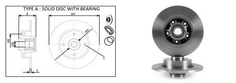 Задний тормозной диск aplus 61311BAP