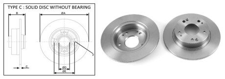 Задний тормозной диск aplus 61579AP на Хонда Аккорд 7