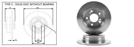 Задний тормозной диск aplus 61623AP