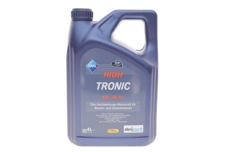 Олива моторна High Tronic SAE 5W40 (4 Liter) aral AR-15F47C