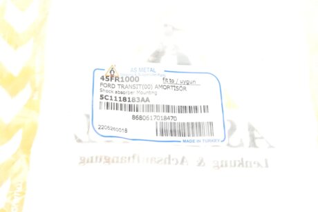 Опора амортизатора Transit (V184) 00-06 as Metal 45FR1000