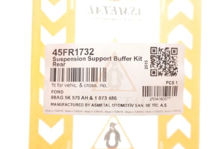 Комплект пильників та відбійників амортизатора as Metal 45FR1732