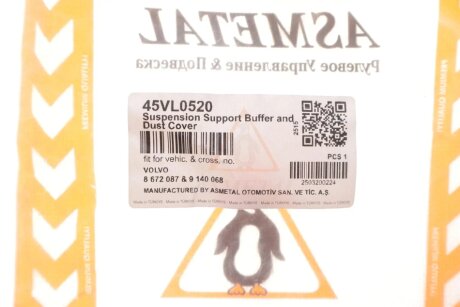 Комплект пильників та відбійників амортизатора as Metal 45VL0520