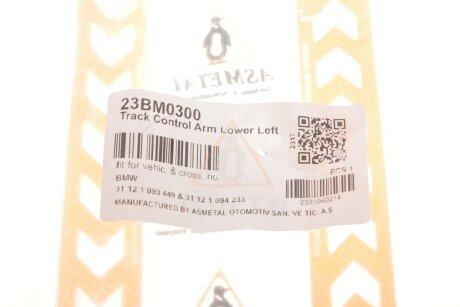 Важіль передньої підвіски as Metal 23BM0300