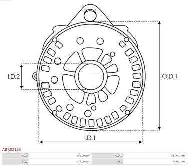 Кришка генератора as (польша) ABR0212S