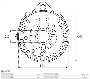 Кришка генератора as (польша) ABR4075S