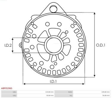 Кришка генератора as (польша) ABR5206S