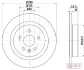 (16") Диск гальмівний задній Opel Astra K 1.0-1.6D 06.15- ashika 61000404C