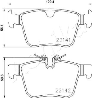 Колодки ручного (стоячого) тормоза ashika 51000313